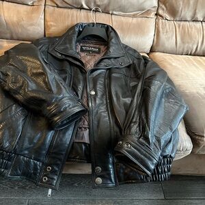 Wilsons Leather Black Bomber Jacket